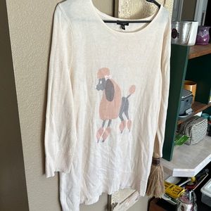 Sweater with poodle on front